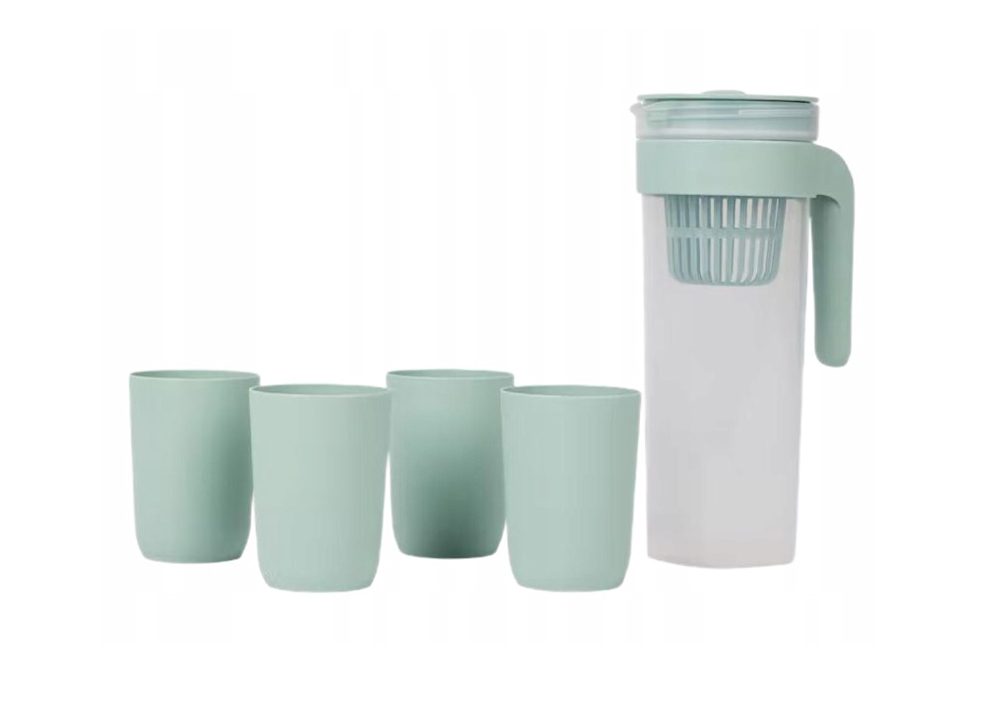 Dzbanek piknikowy 1l z filtrem i 4 kubkami - obrazek 3