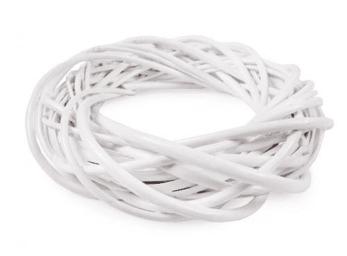 Wianek wiklinowy pleciony biały 30 cm - obrazek 2