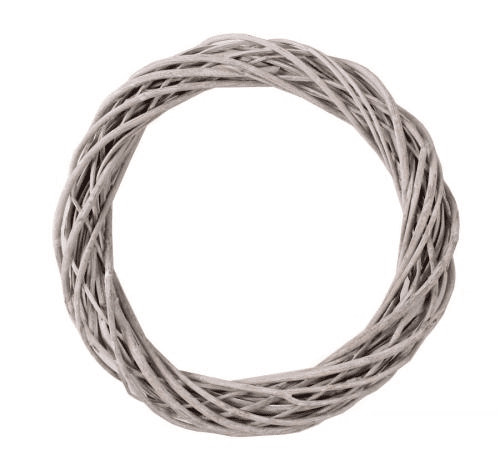 Wianek wiklinowy pleciony szary 40 cm