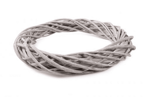 Wianek wiklinowy pleciony szary 40 cm - obrazek 2